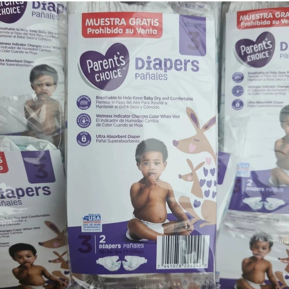 Choices Diapers with Purple and White Design 80 Diapers